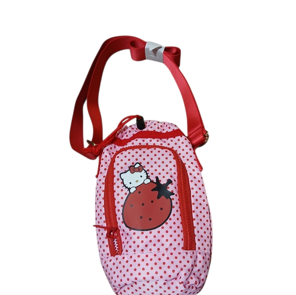 Hello Kitty Pi K And Red Polka Dot Strawberry Water Bottle Holder
